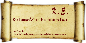 Kolompár Eszmeralda névjegykártya